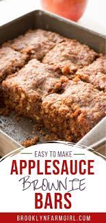 Applesauce Brownie Bars Recipe Brownies Recipe Easy Dessert Recipes Easy Desserts