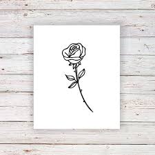 Small Rose Temporary Tattoo Tattoos By Tattoorary Small Rose Tattoo Rose Drawing Tattoo Single Rose Tattoos