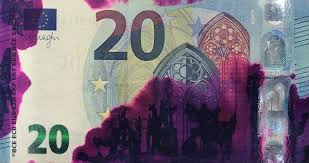 A currency in the most specific sense is money in any form when in use or circulation as a medium of exchange, especially circulating banknotes and coins. Ink Stained Banknotes