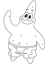 Untuk lebih memperlihatkan gambar spongebob seperti nyata, maka anda harus mewarnai untuk lebih mempertegas gambar, anda bisa menambahkannya dengan bayangan dan. Spongebob Cartoon Patrick Waving Coloring Page Free Printable Birthday Coloring Pages Spongebob Drawings Happy Birthday Coloring Pages