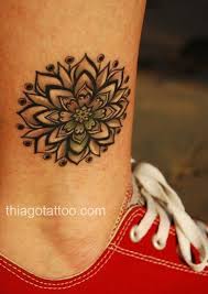 Mandala Watercolor Ankle Tattoo For Girls Flower Buddhist Girl Flower Tattoos Tattoos Ankle Tattoo For Girl