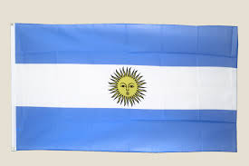 It has three horizontal bands; Argentina Flag 3x5 Blue White Yellow Sun Polyester 2 Brass Grommets Country Walmart Com Walmart Com