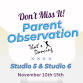 IN STUDIO - PARENT OBSERVATION WEEK (STUDIO 5 & 6 event image