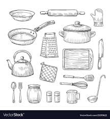 Dolls have also traditionally been toys for children. Sketch Kitchen Tools Cooking Utensils Hand Drawn Kitchenware Doodle Chef Equipment Vector Set Illust Como Desenhar Maos Tatuagens Culinarias Desenho Cozinha