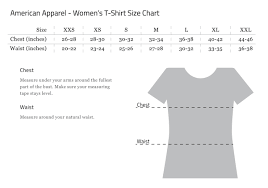 47 Detailed American Apparel T Shirts Size Chart