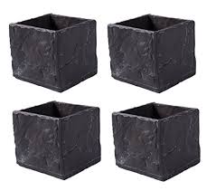 La loro filosofia è quella di creare bomboniere in linea con l'insuperabile tradizione, gusto e design italiani, per questo tutti gli articoli sono realizzati interamente a mano in italia, la. Set Di 4 Pentola Vaso Portavaso Effetto Ardesia Jardin Bomboniere Slate Quadrato 14 14 12 Egenuss Vasi Vasi In Cemento Vasi