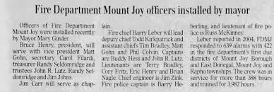 2005 Fire Dept. Mount Joy Officers