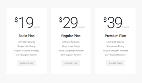 Pricing table comparing 3 different plans for a mystical computing company. Responsive Ready Pricing Tables Basing On Bootstrap 4 Card Utility Pricing Table Table Base Place Card Holders