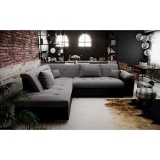 Dloudesign est toujours prêt à vous donner le confort du canapé. Peyton Canape D Angle Convertible Angle Gauche Gris Noir Smartsdiscount
