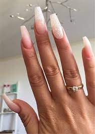 Attractive And Simple Winter Acrylic Coffin Nails To Try This Holiday Season Winter Nail Acrylic Nail Designs Coffin Christmas Nails Acrylic Long Nail Designs