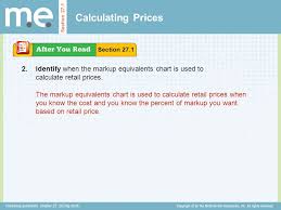 Section 27 1 Calculating Prices Chapter 27 Pricing Math