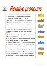 Relative pronouns and relative clauses connect two ideas into one sentence. Relative Clauses English Esl Worksheets For Distance Learning And Physical Classrooms