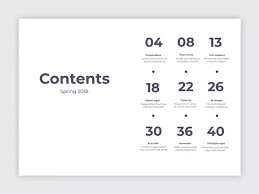 Top 5 Best Website Examples Of Table Of Contents Design Examples Of Table Of Contents In Desi In 2020 Contents Page Design Table Of Contents Design Book Design Layout