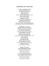 The chainsmokerscoldplay something just like this. Something Just Like This Lirik Terjemahan Pdf