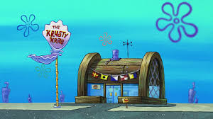 A very inappropriate name that appears in almost every episode of sponge god, and hi my name's plankton and i work at a burger joint called the chum bucket. okay, bad example. Krusty Krab Wikipedia