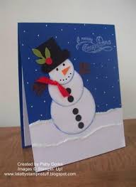 What Did One Snowman Say To The Other Snowman Lost Snowman Punch Art By Lalatty Cards And Paper Crafts At Splitcoaststampers Christmas Card Crafts Christmas Cards Handmade Christmas Cards Kids