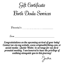 Do You Know Someone Who S Expecting And Would Love To Have A Doula How About Giving Her A Gift Certificate For Doula Ser Doula Gifts Doula Services Doula