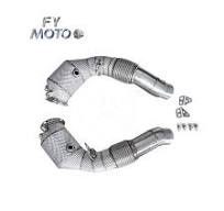 Exhaust Catted Downpipe for BMW F10 M5 2012+ F13 M6 2012+ S63 Engine with  Heat Shield