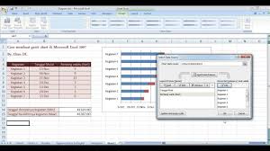 cara membuat gantt chart di microsoft excel 2007 youtube