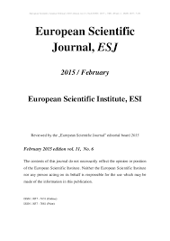 Pdf European Scientific Journal Esj Dr Carol Caico Academia Edu
