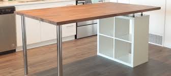 Hack the ikea kallax shelf to build a worktable with a huge surface, convenient craft storage and easy mobility by sandwiching three small storage units bet. Diy Kitchen Island Ikea Hack Lifestyle Lab