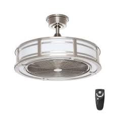 Home Decorators Collection Brette Ii 23 In Led Indoor Outdoor Brushed Nickel Ceiling Fan With Light And Remote Control Am382b Bn The Home Depot In 2020 Ceiling Fan Light Kit Ceiling Fan With