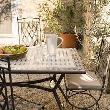 table de jardin marocco rectangulaire bronze 6 personnes table de jardin mosaique table et chaises de jardin chaise de jardin