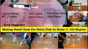 Homemade Aquarium How To Make 1 Feet Betta Fish Aquarium In Home 120 Betta Fish Betta Betta Fish Tank