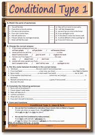 Fill In The Gaps With The Type 1 Conditional Sentences Conditional Type 1 English Grammar English Writing Skills Learn English Vocabulary