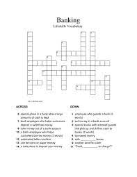 Banking Life Skills Vocabulary Crossword Puzzle Worksheet Vocabulary Worksheets Life Skills Life Skills Curriculum