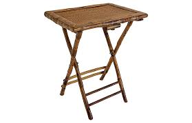 Antique wood metal primitive ironing board folding 55 sofa cocktail drink table. Ballyhoo 1950s Bamboo Rattan Tray Table One Kings Lane
