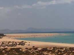 It's the islands best known beach in the world. Playa De Sotavento Fuerteventura