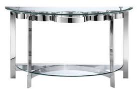 Curvy Chrome Glass Sofa Table Contemporary Console Table Mirrored Console Table Console Table