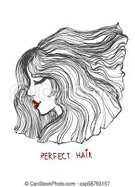 The glossy, thick, wavy hairstyle is seen across all our marketing and social media content and you've probably seen the signature look applied to all the different luxy part your hair wherever you'd like. Beautiful Woman With Thick Wavy Hair Beauty Salon Icon Vector Illustration Line Art Beautiful Woman With Long Thick Wavy Canstock