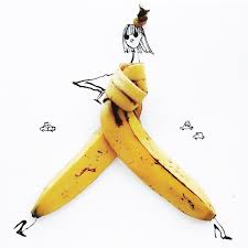 Fashion Illustrations Utilize Colorful Food Items For A Finishing Touch Banana Art Illustration Food Illustration