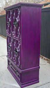 Purple Stained Wood Armoire Purple Furniture Purple Home Purple Rooms