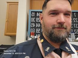 Receiving first mentor pin at eagle court of honor