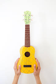 How To Make A Painted Pineapple Ukulele Lovely Indeed Ukulele Art Pineapple Ukulele Ukulele Design
