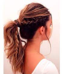 Occasional Half Braided Ponytail Hairstyles For Women Dinga Poonga Cute Hairstyles For Medium Hair Braided Hairstyles Medium Hair Styles