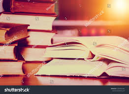 Education Learning Concept With Opening Book Or Textbook In Old Library Stack Piles Of Literature Text Academic Archive O Old Libraries Reading Desk Open Book