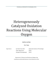 State minister of national policies and economic affairs. Heterogeneously Catalyzed Oxidation Reactions Using Chec