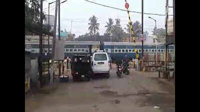 Train passed when level crossing gate opened in Puri, 2 railway staff suspended | Bhubaneswar News - Times of India
