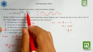 Maybe you would like to learn more about one of these? Pembahasan Osk Astronomi 2016 No 6 Deklinasi Matahari Youtube