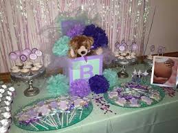 Purple Lavender And Mint Baby Shower Baby Shower Purple Mint Baby Shower Girl Baby Shower Decorations
