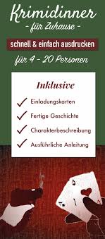 Krimidinner Schnell Einfach Drucken Fur Zuhause Krimi Dinner Silvester Lustig Krimi