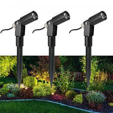 + garten + park relative helligkeit: 3er Set Led Garten Strahler Flavius 3000k 3 Stufendimmer 1w 2w 3w Vbled