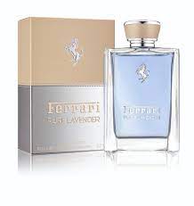 Top notes are cloves, bitter orange and bergamot; Ferrari Essence Collection Pure Lavender