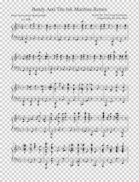 Bendy in little devil darling & bendy in the dancing demon #10. Bendy And The Ink Machine Sheet Music Piano Build Our Machine Sheet Music Angle Text Piano Png Klipartz