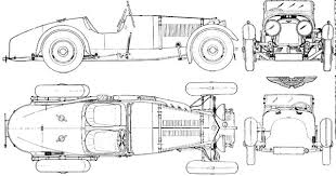 1934 Aston Martin Ulster Replica Cabriolet Blueprint Aston Martin Blueprints Cabriolets