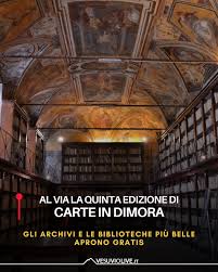 Sabato 3 ottobre prende il via la V edizione di Carte in Dimora,  l'iniziativa promossa dall'Associazione Dimore Storiche Italiane che vedr&agrave;  l'apertura a ingresso gratis di archivi e biblioteche private di tutta